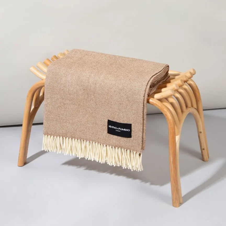 Daydreams - Merino Lambswool Throw - Hazelnut Heating & Plumbing London