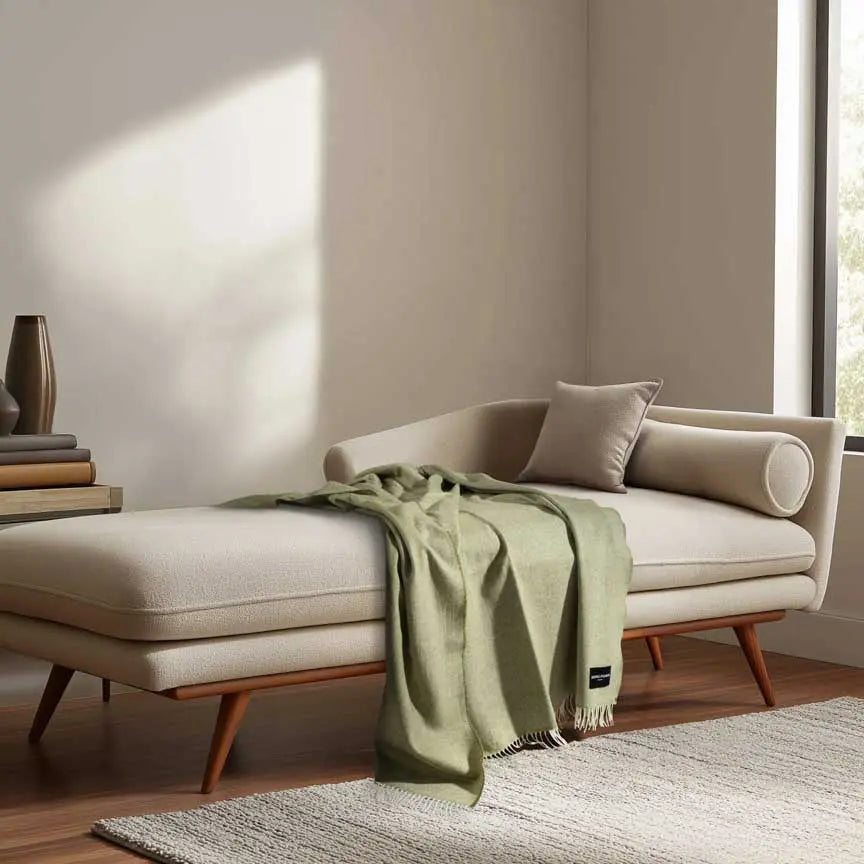 Daydreams - Merino Lambswool Throw - Sage Heating & Plumbing London