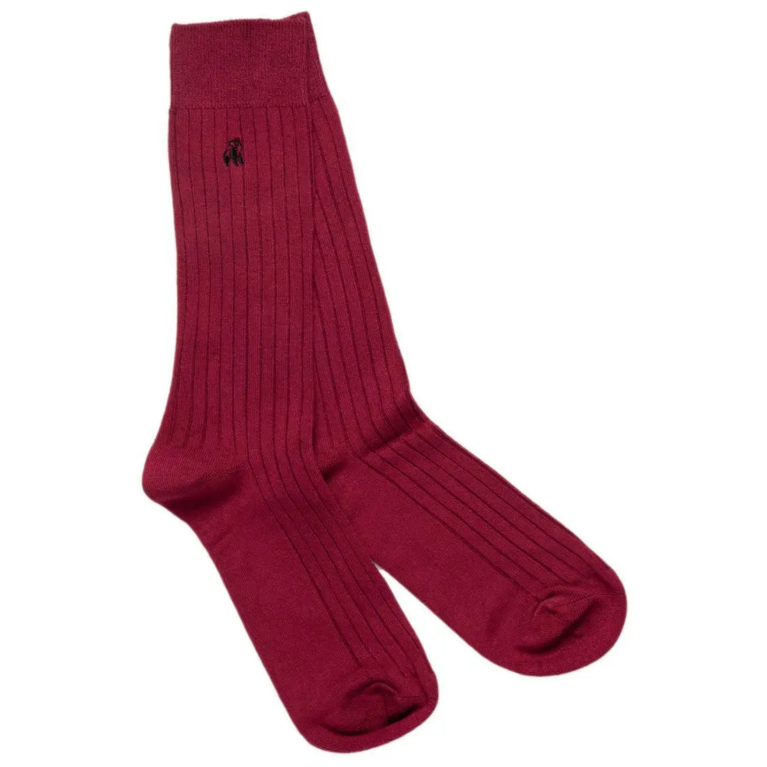 Deep Burgundy Bamboo Socks Swole Panda