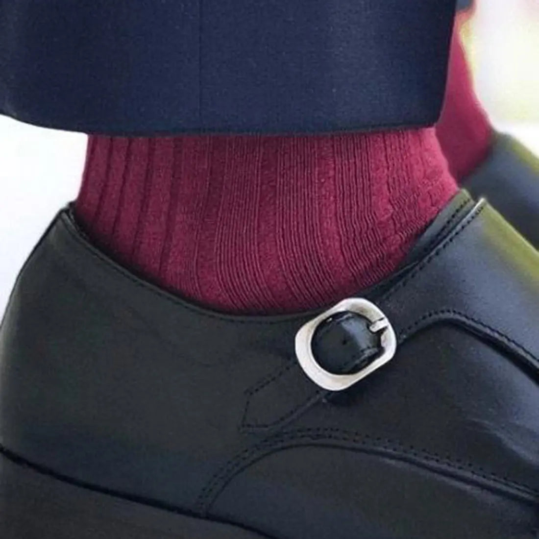 Deep Burgundy Bamboo Socks Swole Panda