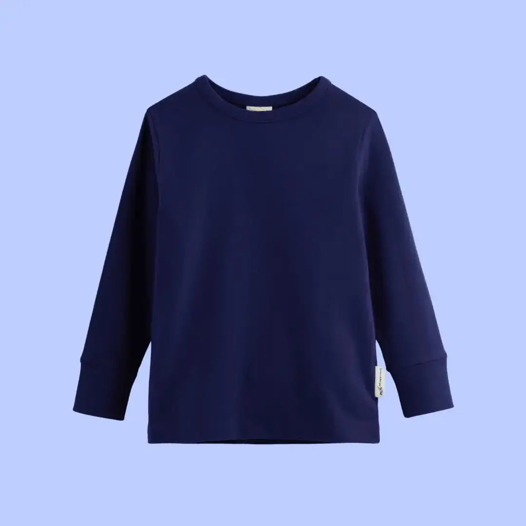 Deep Sea Navy Kids Organic Long Sleeve Top ScandiBugs