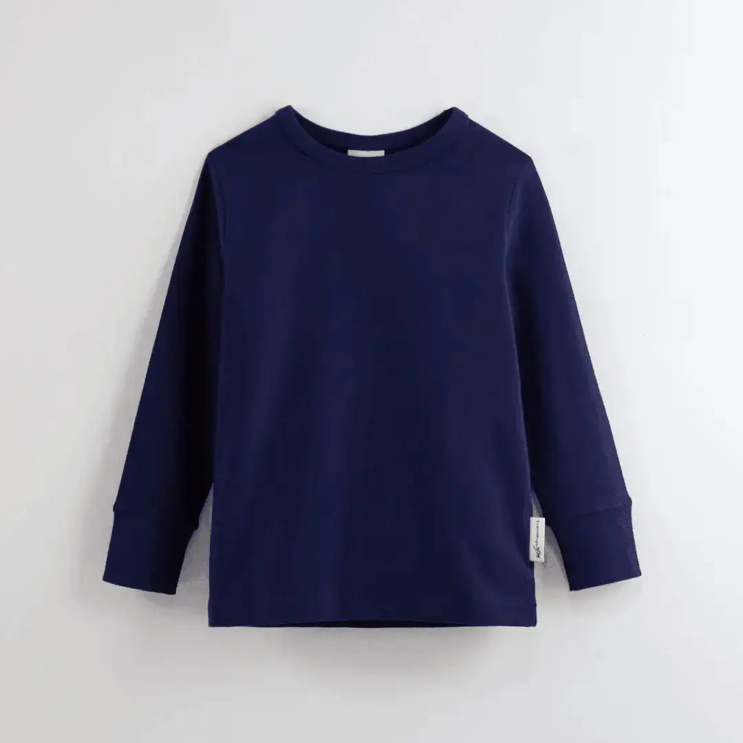 Deep Sea Navy Kids Organic Long Sleeve Top ScandiBugs
