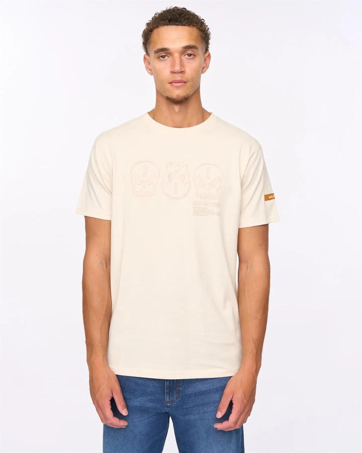 Deltamans T-Shirt Light Stone Duck and Cover