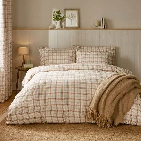 Denton Check Duvet Cover & Pillowcase Set Dunelm