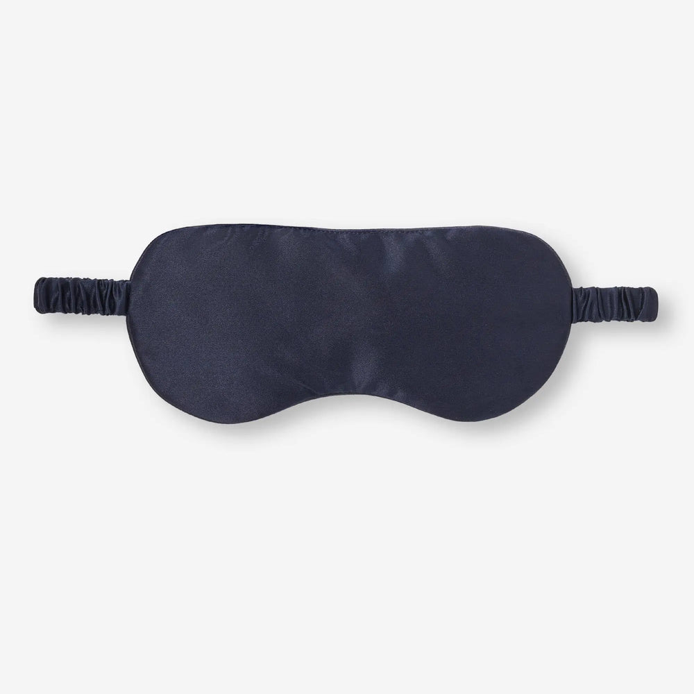 Derek Rose Eye Mask Bailey Silk Satin Navy Derek Rose