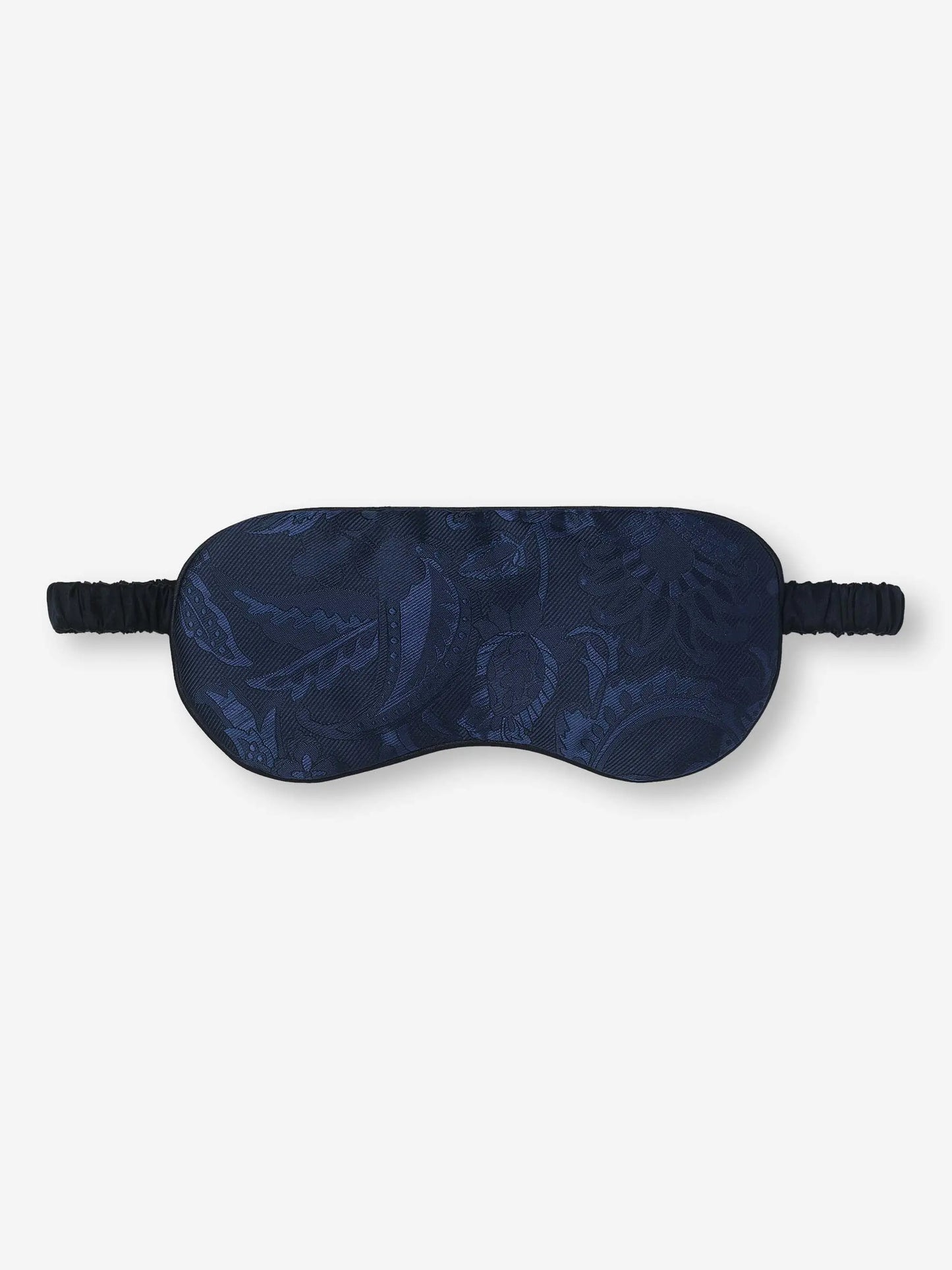 Derek Rose Eye Mask Silk Jacquard Navy Jungle Paisley Pattern Derek Rose
