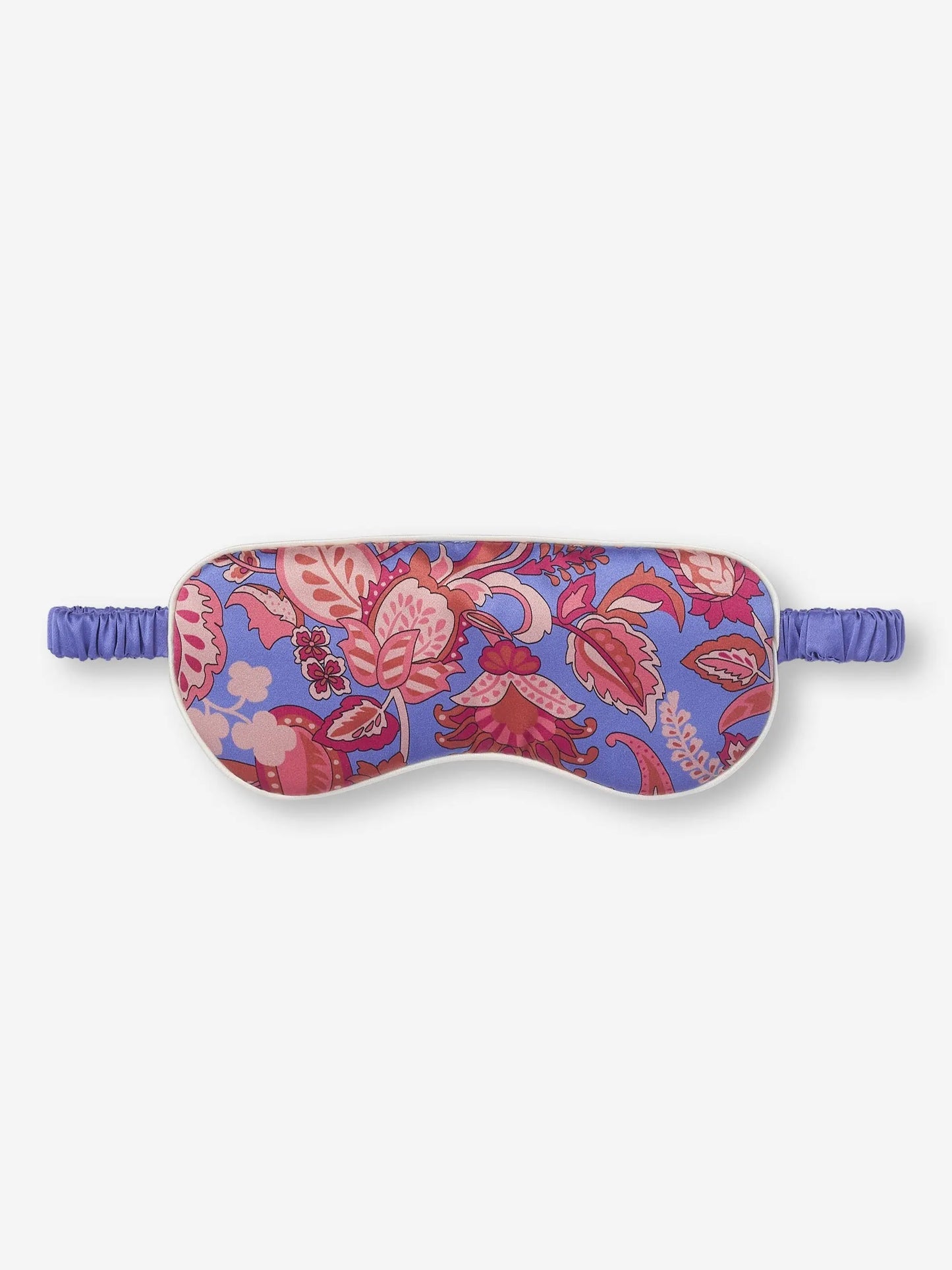 Derek Rose Eye Mask Silk Satin Amethyst Jungle Paisley Pattern Derek Rose