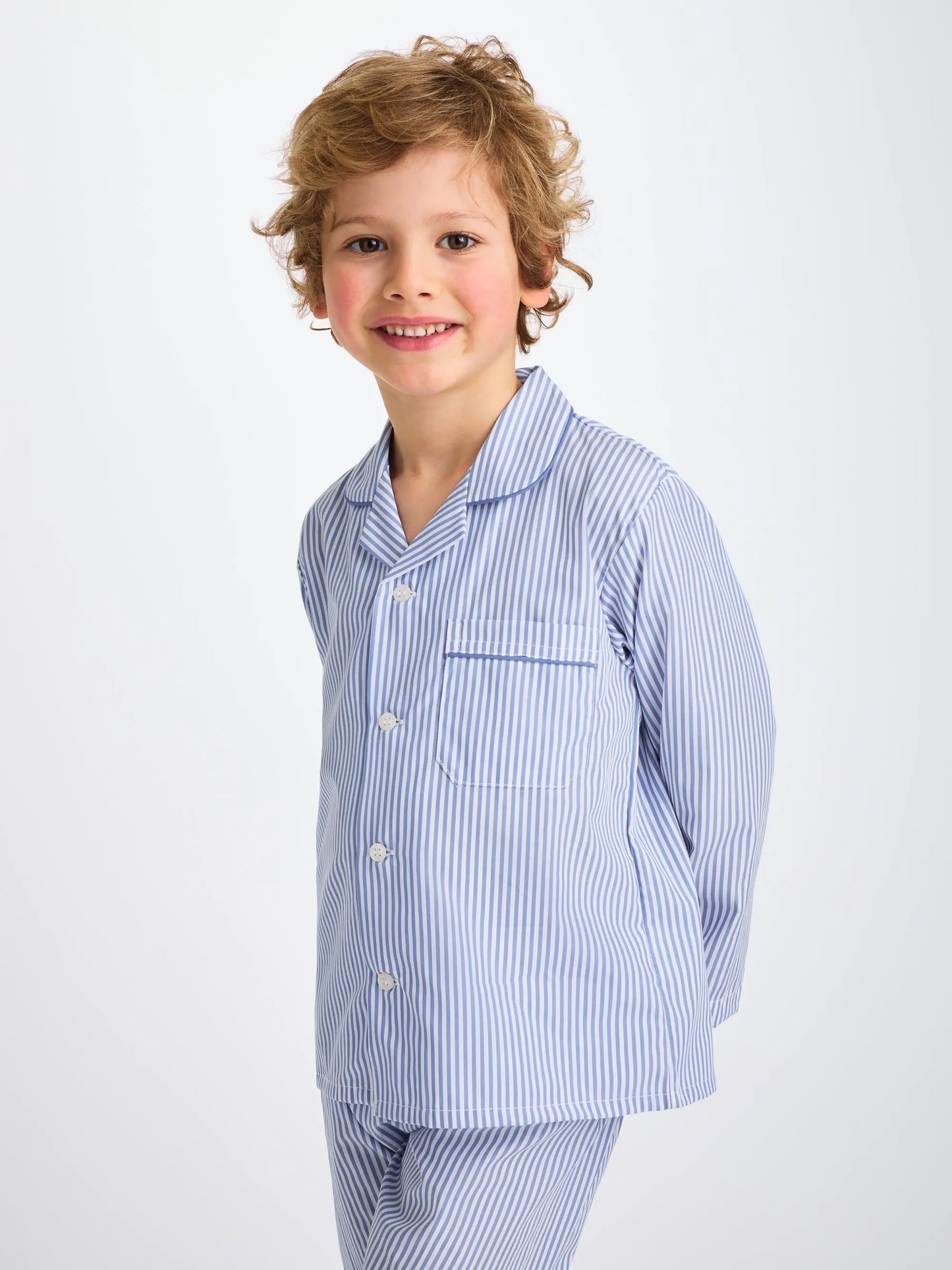 Derek Rose Kids' Pyjamas James Cotton Blue Derek Rose