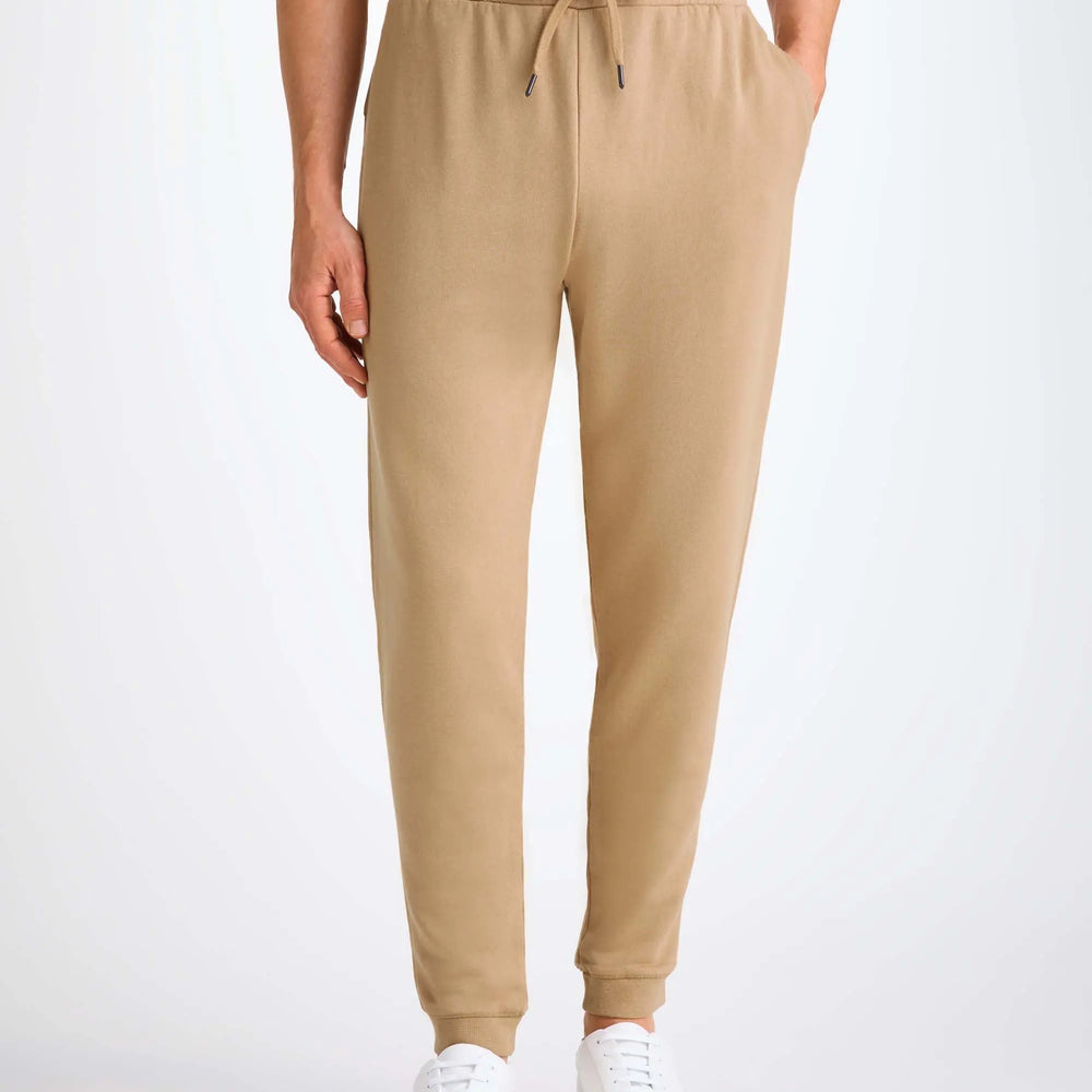 Derek Rose Men's Sweatpants Quinn Cotton Modal Camel Derek Rose