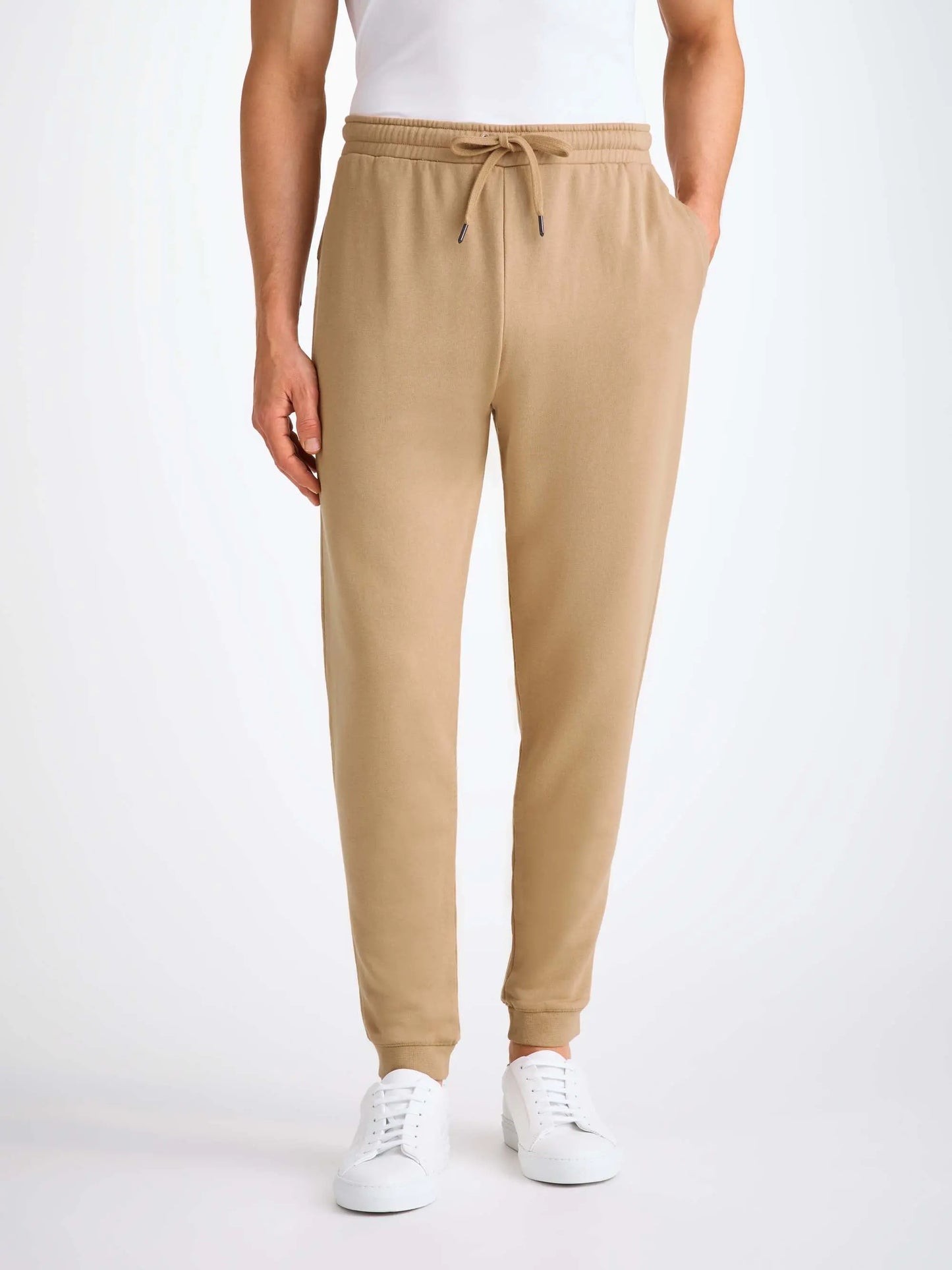 Derek Rose Men's Sweatpants Quinn Cotton Modal Camel Derek Rose