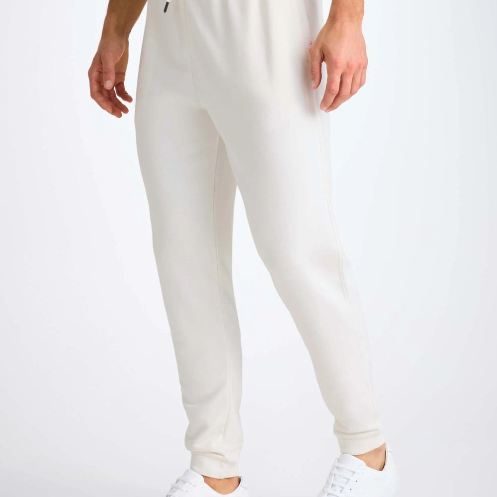 Derek Rose Men's Sweatpants Quinn Cotton Modal White Derek Rose