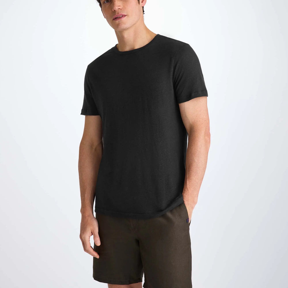Derek Rose Men's T-Shirt Jordan Linen Black Derek Rose