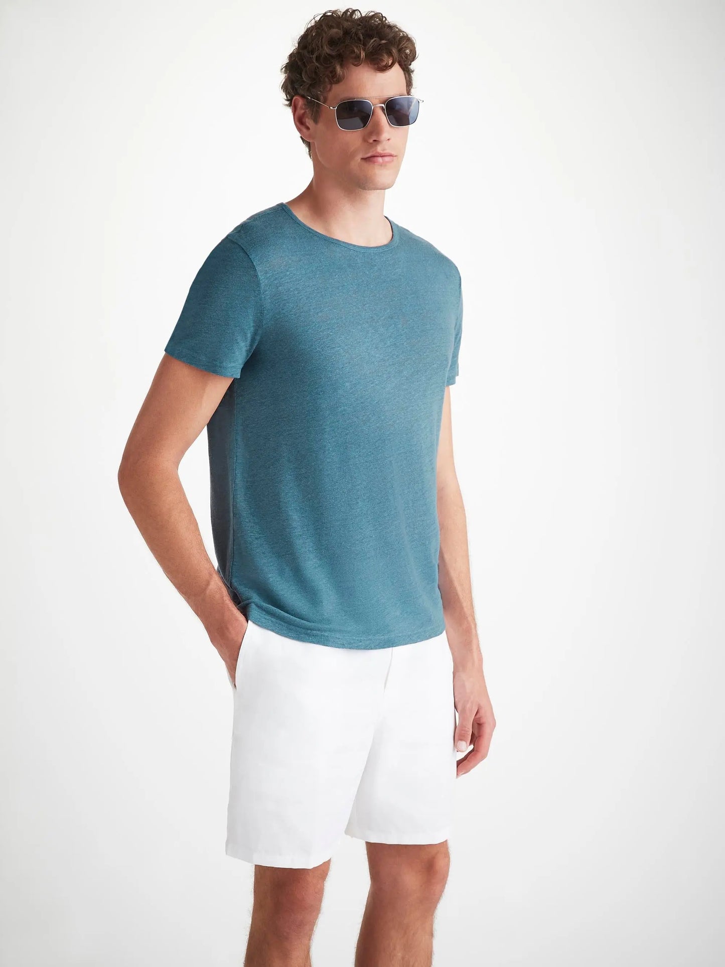 Derek Rose Men's T-Shirt Jordan Linen Steel Blue Derek Rose