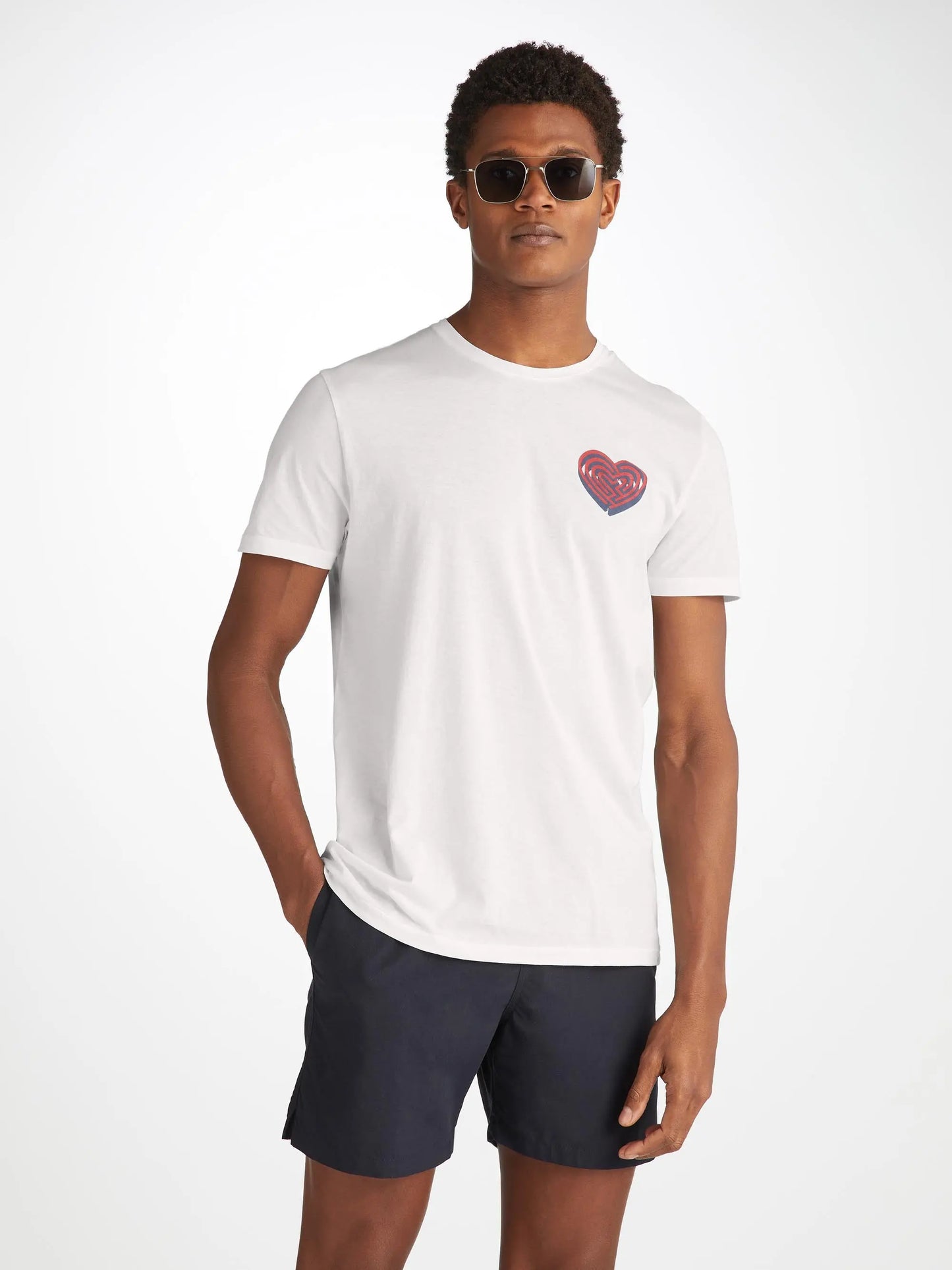 Derek Rose Men's T-Shirt Ripley 21 Pima Cotton White Derek Rose