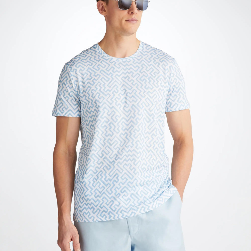 Derek Rose Men's T-Shirt Robin 14 Pima Cotton White Derek Rose