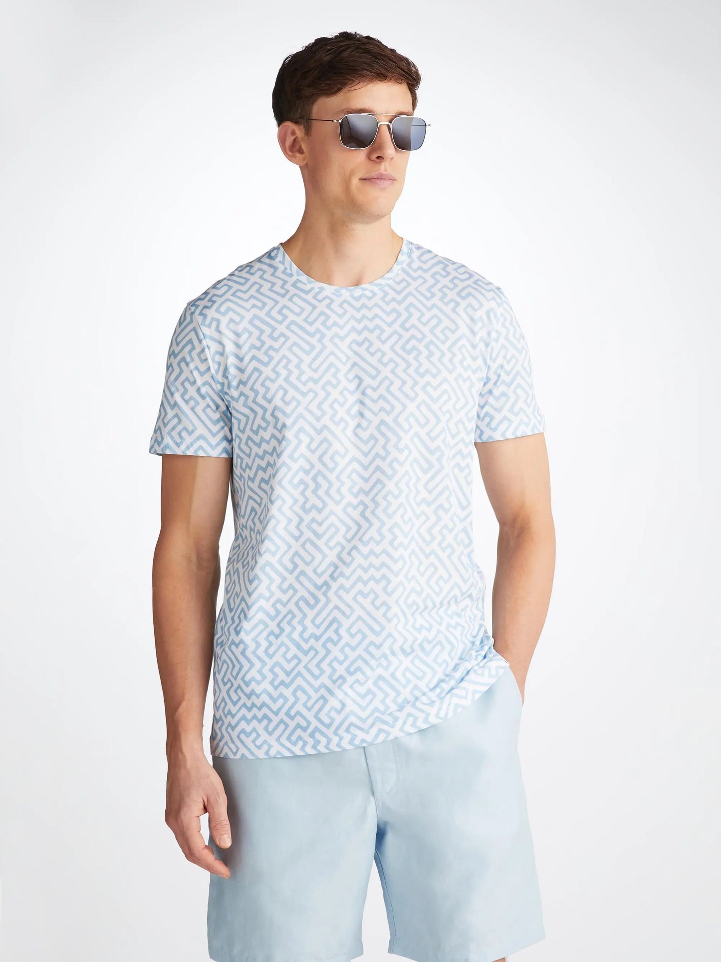 Derek Rose Men's T-Shirt Robin 14 Pima Cotton White Derek Rose