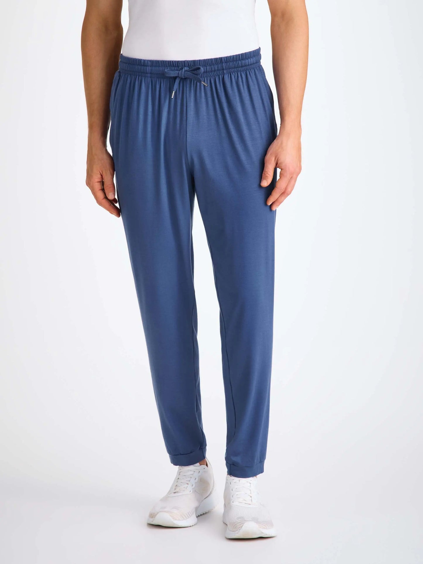 Derek Rose Men's Track Pants Basel Micro Modal Stretch Sapphire Derek Rose