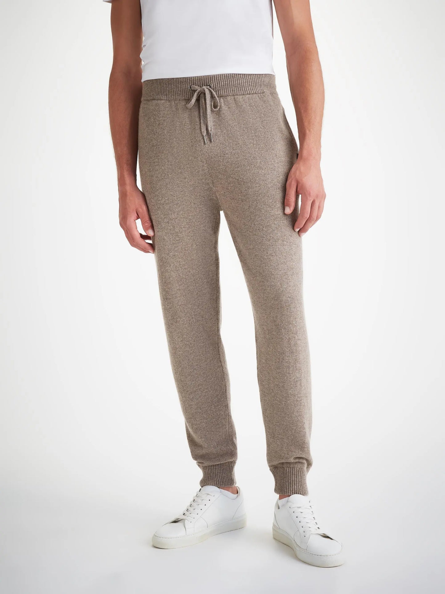 Derek Rose Men's Track Pants Finley Cashmere Mole Heather Derek Rose