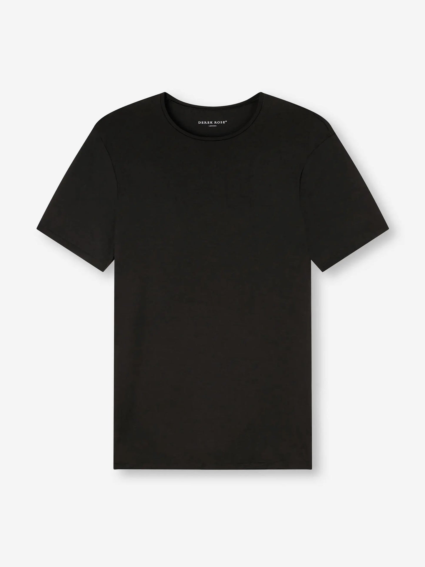 Derek Rose Men's Underwear T-Shirt Alex Micro Modal Stretch Black Derek Rose