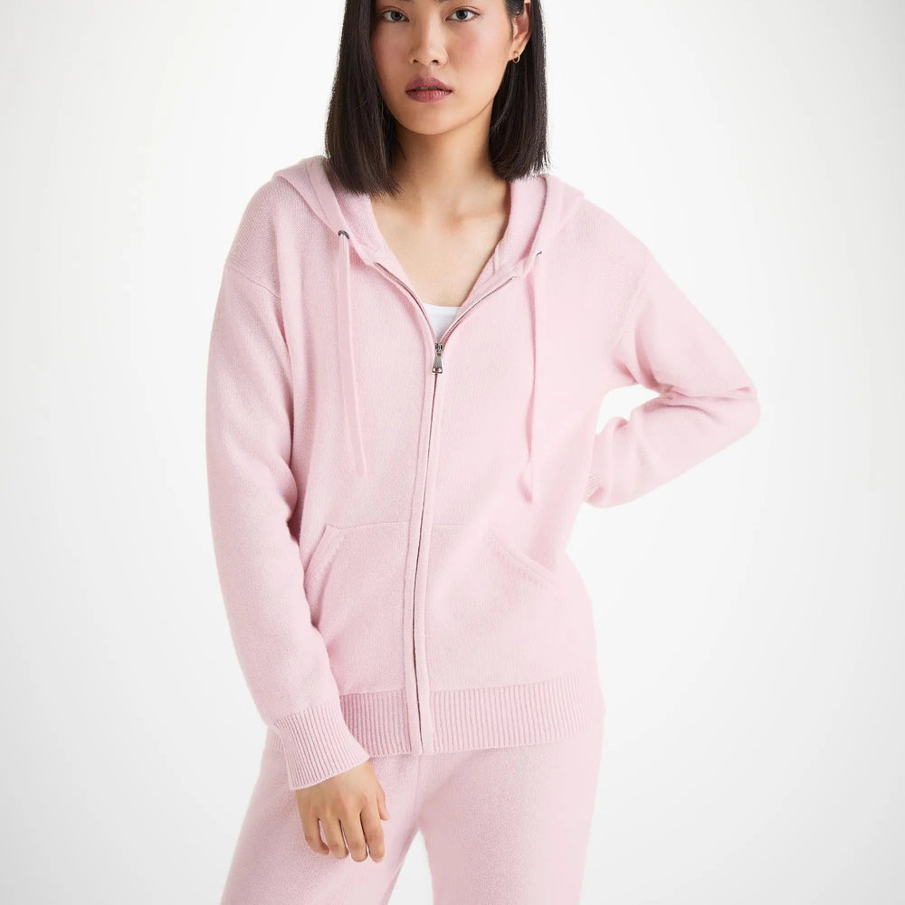 Derek Rose Women's Hoodie Daphne Cashmere Ice Pink Derek Rose