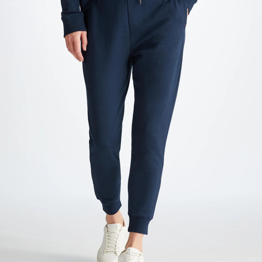 Derek Rose Women's Sweatpants Quinn Cotton Modal Navy Derek Rose