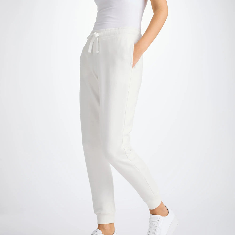 Derek Rose Women's Sweatpants Quinn Cotton Modal White Derek Rose