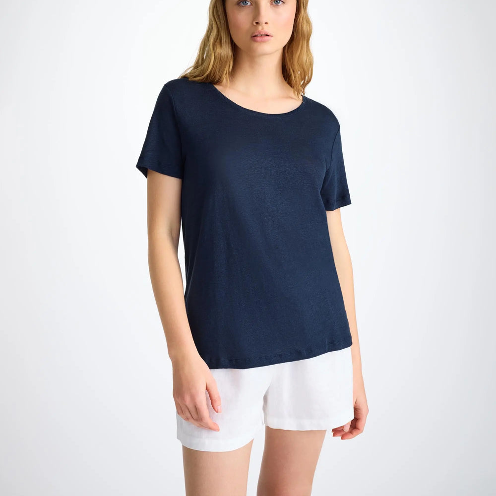 Derek Rose Women's T-Shirt Jordan Linen Navy Derek Rose