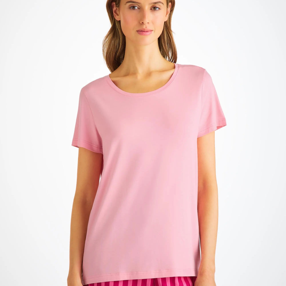 Derek Rose Women's T-Shirt Lara Micro Modal Stretch Ballet Pink Derek Rose