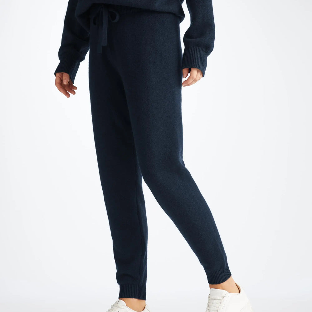 Derek Rose Women's Track Pants Daphne Cashmere Navy Derek Rose