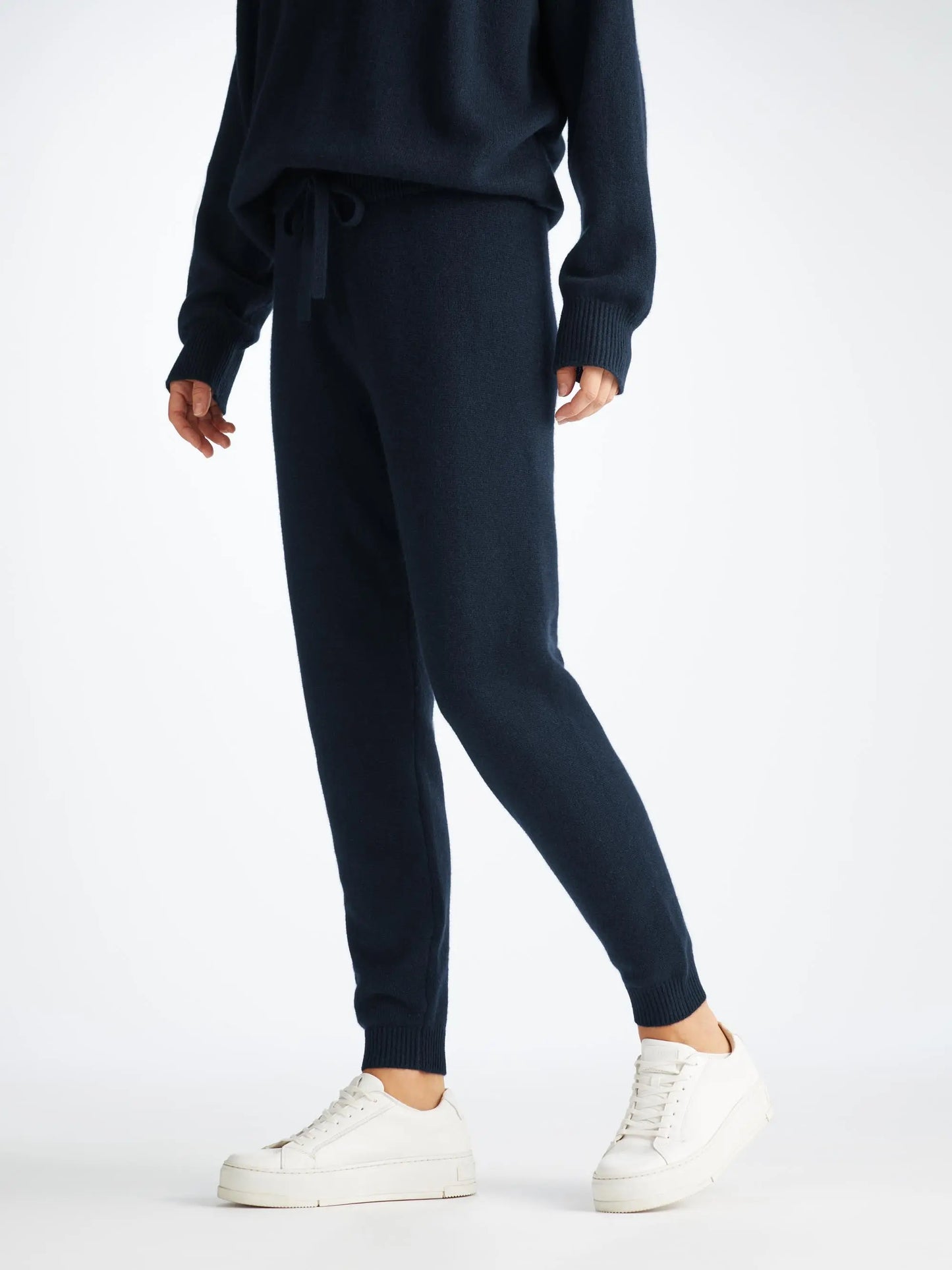Derek Rose Women's Track Pants Daphne Cashmere Navy Derek Rose