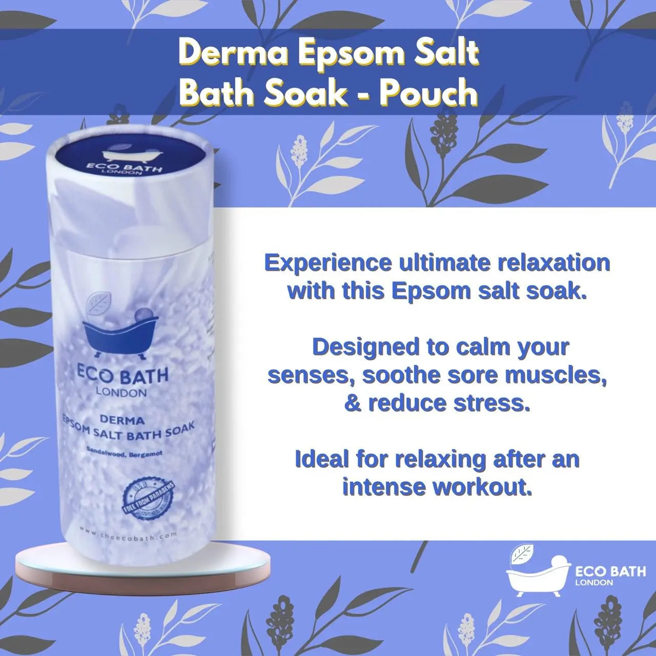 Derma Epsom Salt Bath Soak - Tube Eco Bath London