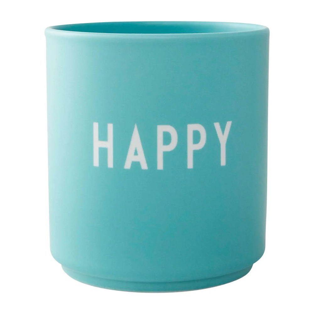 Design Letters Design Letters Favourite Cup 25 Cl Happy-Aqua Blue Design Letters