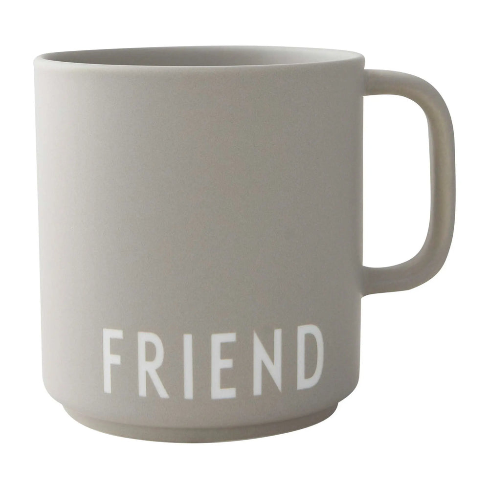 Design Letters Design Letters Favourite Cup With Handle 25 Cl Friend-Grey Design Letters