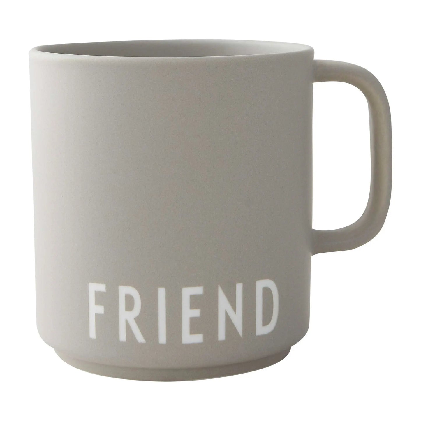Design Letters Design Letters Favourite Cup With Handle 25 Cl Friend-Grey Design Letters