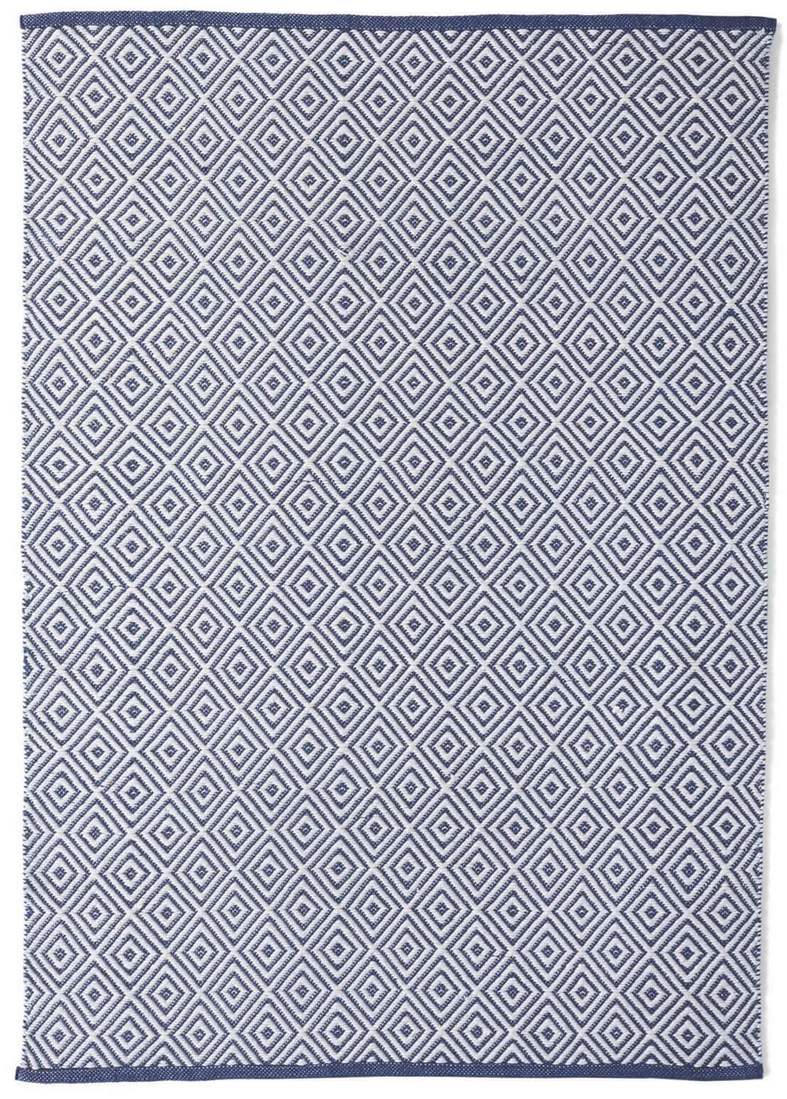 Diamond Navy Hand-woven Rug The Rugs