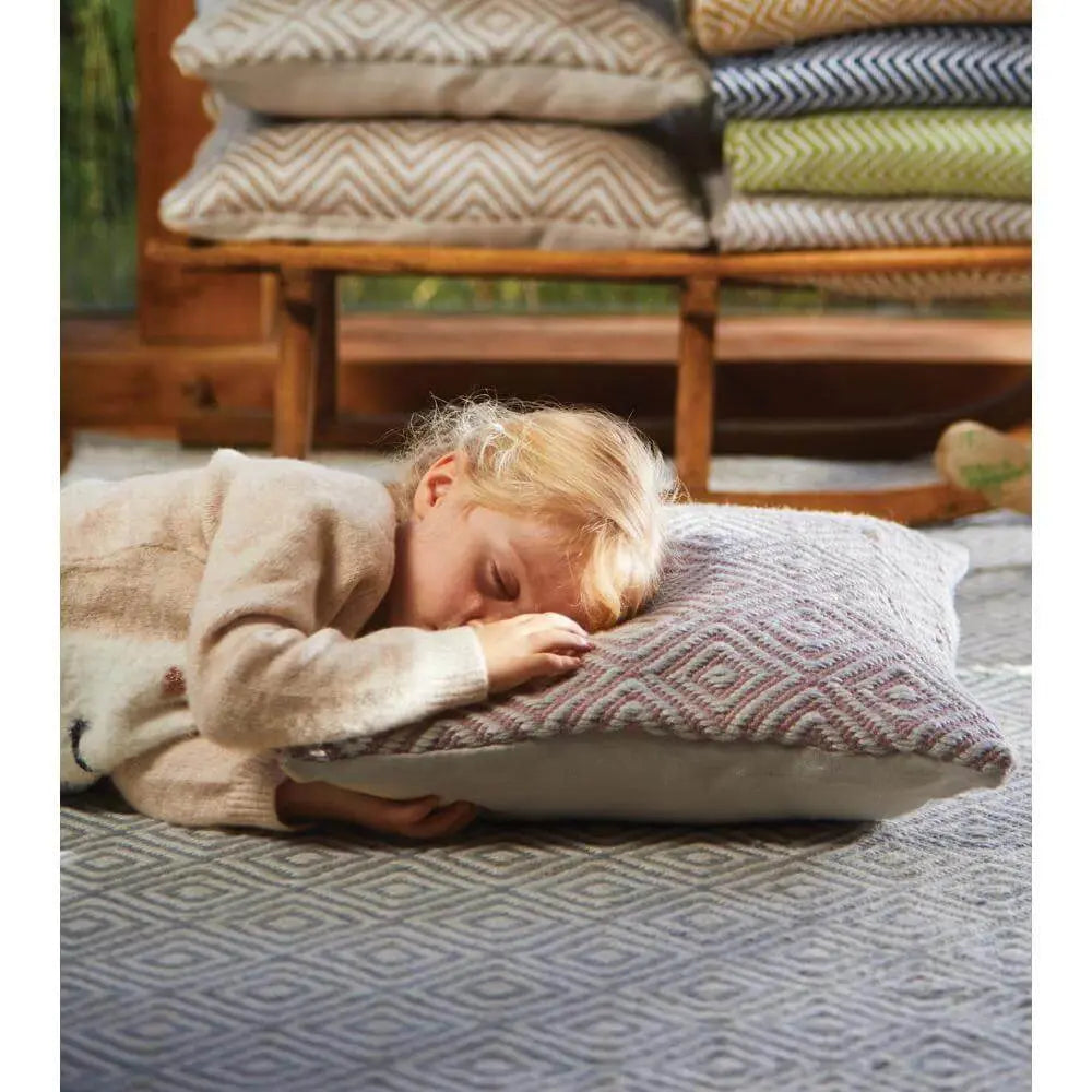 Diamond Sky Blue Hand-woven Rug The Rugs