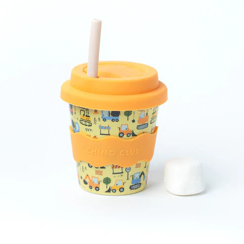 Digger Babychino Cup 4oz (Straws Sold Separately) Chino Club UK