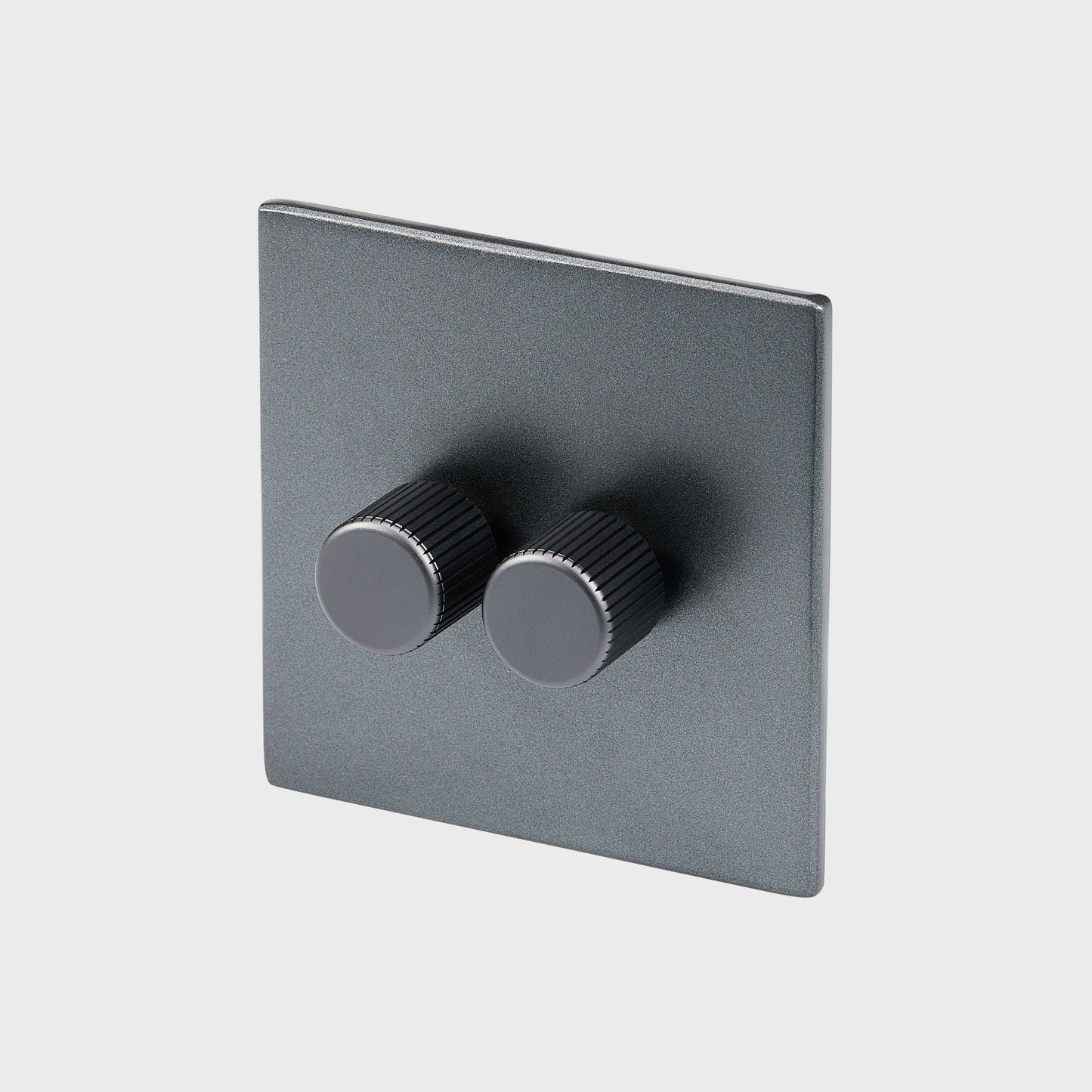 Double Rotary Wall Dimmer in Graphite Tala