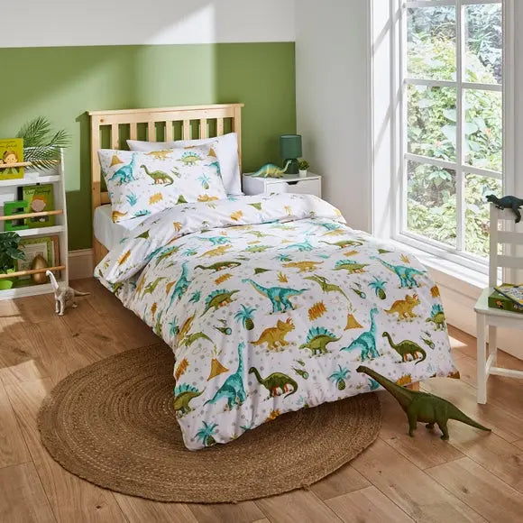 Dino Duvet Cover & Pillowcase Set Dunelm