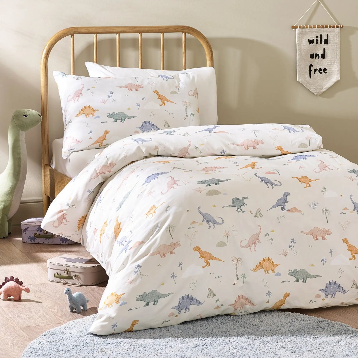 Dino Organic Cotton Duvet Cover & Pillowcase Kabode