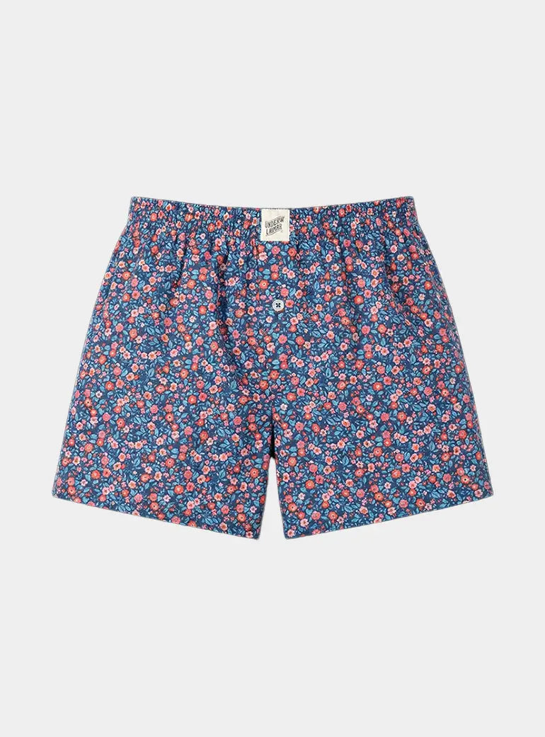 Dipsy Floral Mens Organic Cotton Boxer Shorts Woodstock Laundry