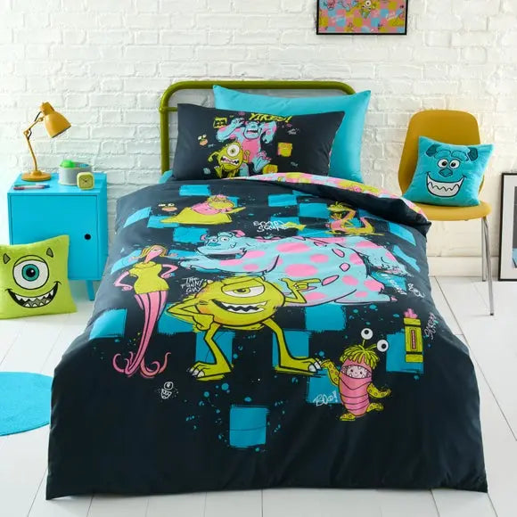 Disney Monsters, Inc. Reversible Duvet Cover and Pillowcase Set Dunelm