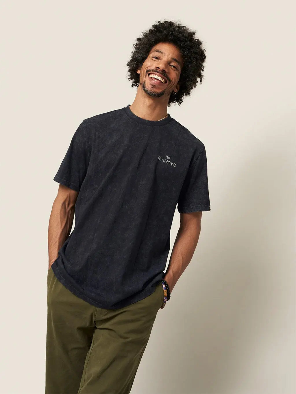 Distressed Wave Back Print T-Shirt Gandys