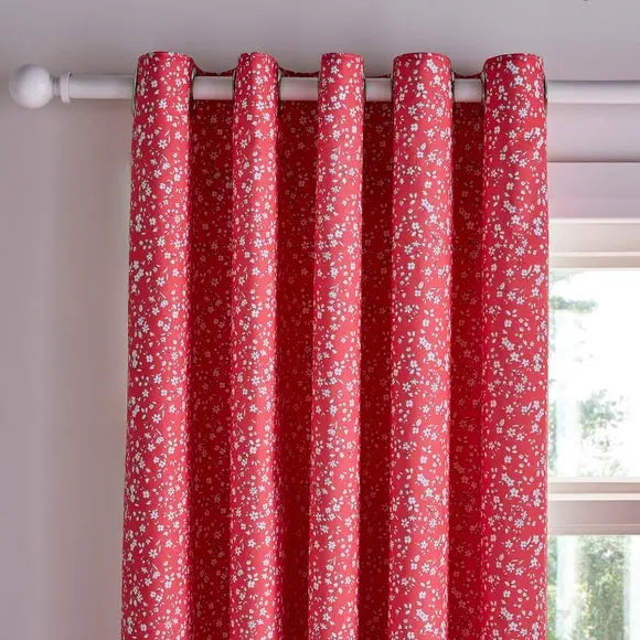 Ditsy Frill Blackout Eyelet Curtains Dunelm