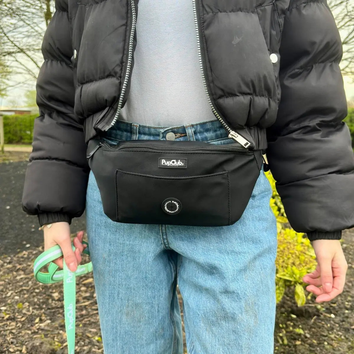 Dog Walking Bum Bag - Black PupClub Couture