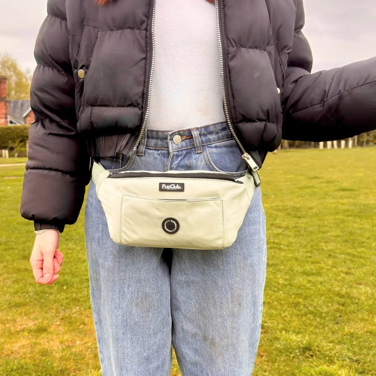 Dog Walking Bum Bag - Sage Green PupClub Couture