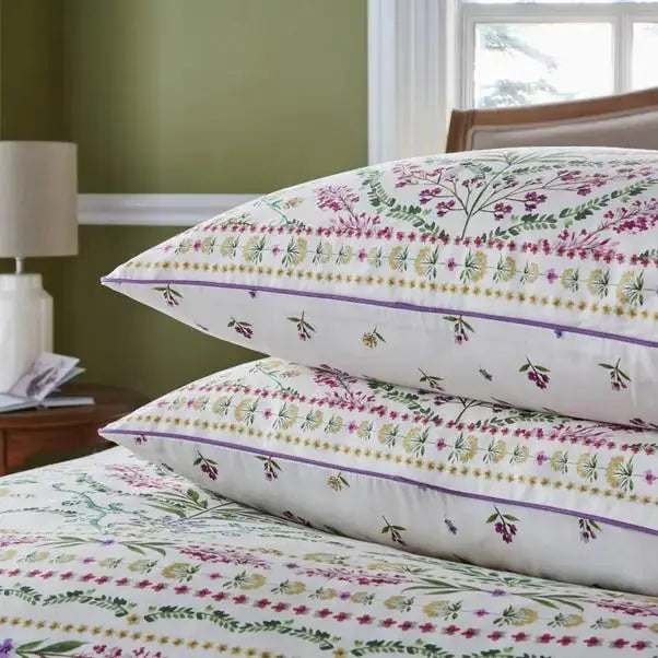 Dorma Botanical Panel Standard Pillowcase Pair Dunelm
