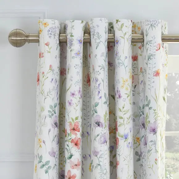 Dorma Botanical Wildflower Blackout Eyelet Curtains Dunelm