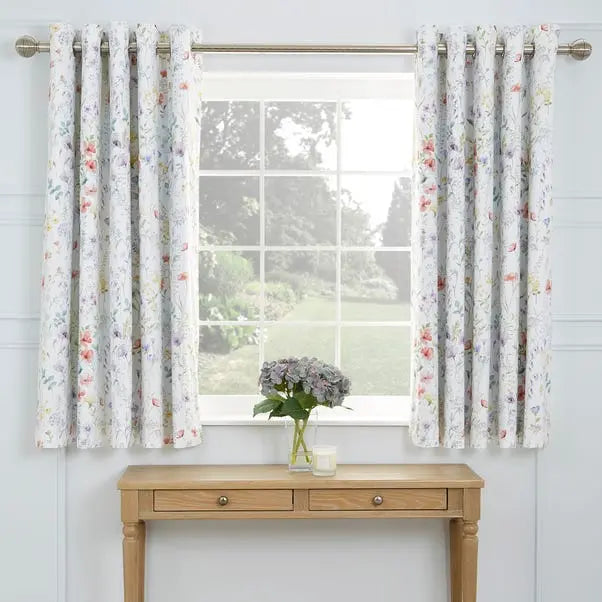 Dorma Botanical Wildflower Blackout Eyelet Curtains Dunelm