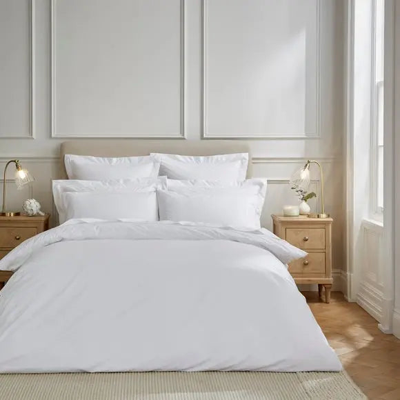 Dorma Crisp & Fresh 400 Thread Count Egyptian Cotton Percale Duvet Cover Dunelm
